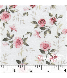 Tropical Breeze Fabrics Yard of Liverpool Floral Knit Print- Salmon Fabric 32740
