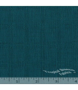 Tropical Breeze Fabrics Yard of Karen Solid Color Plaid Polyester- Dark Teal Fabric 12582