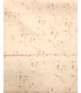 Alyssa May Design Yard of Poly Swiss Dot- Tan Vines Fabric FT202402119