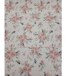 Alyssa May Design Yard of Floral Swiss Dot Knit- Bouquet Fabric FT202412044