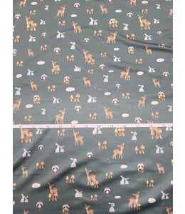 Alyssa May Design Yard of DTY Print-Forest Animal Fabric FT202402125