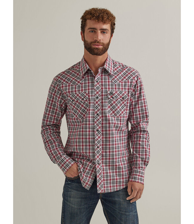 Wrangler Men's Retro Long-Sleeve Sawtooth Snap Pocket Western Shirt 112344301