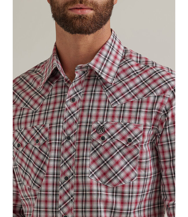 Wrangler Men's Retro Long-Sleeve Sawtooth Snap Pocket Western Shirt 112344301