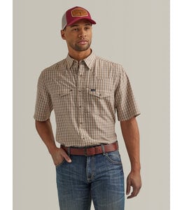 Wrangler Men's Performance Snap Short-Sleeve Plaid Shirt 112344574