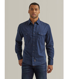 Wrangler Men's Retro Premium Long-Sleeve Button Down Print Shirt 112330771