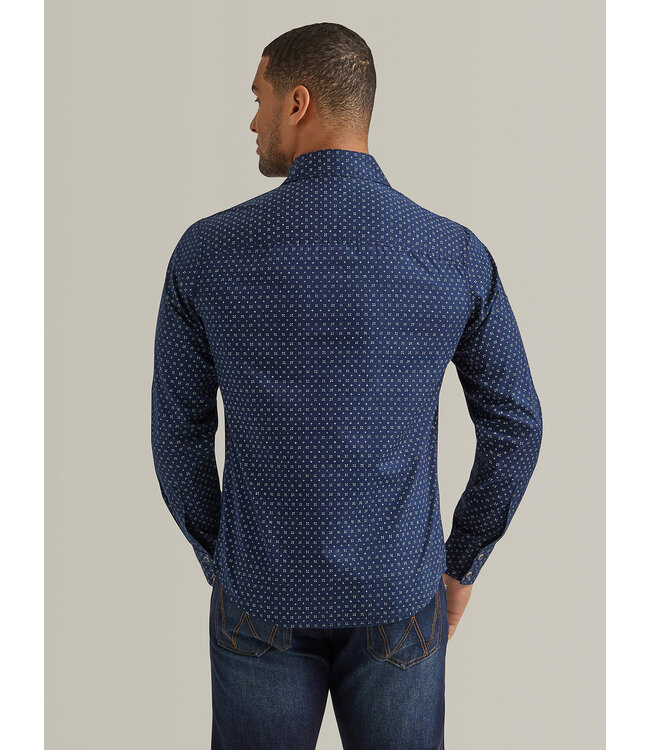 Wrangler Men's Retro Premium Long-Sleeve Button Down Print Shirt 112330771