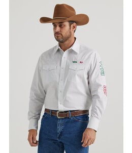 Wrangler Men's Logo Mexico Long-Sleeve Western Snap Shirt 112346222