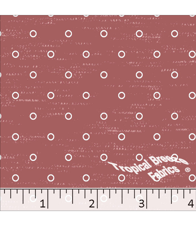 Tropical Breeze Fabrics Yard of Standard Weave Dots Prints Poly Cotton-Rust Fabric 6087