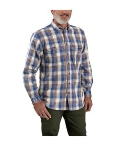 Carhartt Men's Flame-Resistant Force Rugged Flex Loose Fit Twill Long-Sleeve Plaid Shirt 104507
