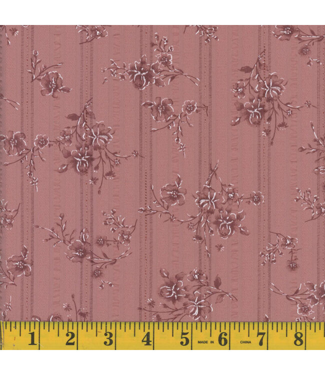 Mook Fabrics Yard of Lalita PRT-Dusty Rose Fabric 126943