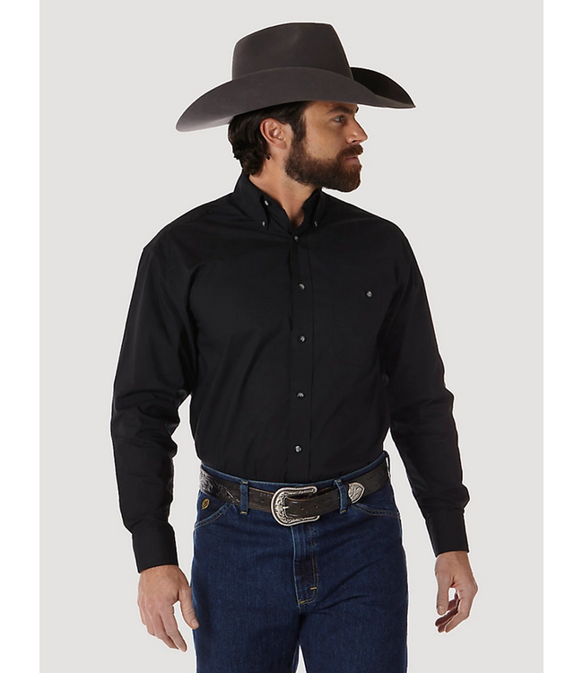 Wrangler Men's George Strait Long-Sleeve Button Down One Pocket 112345802