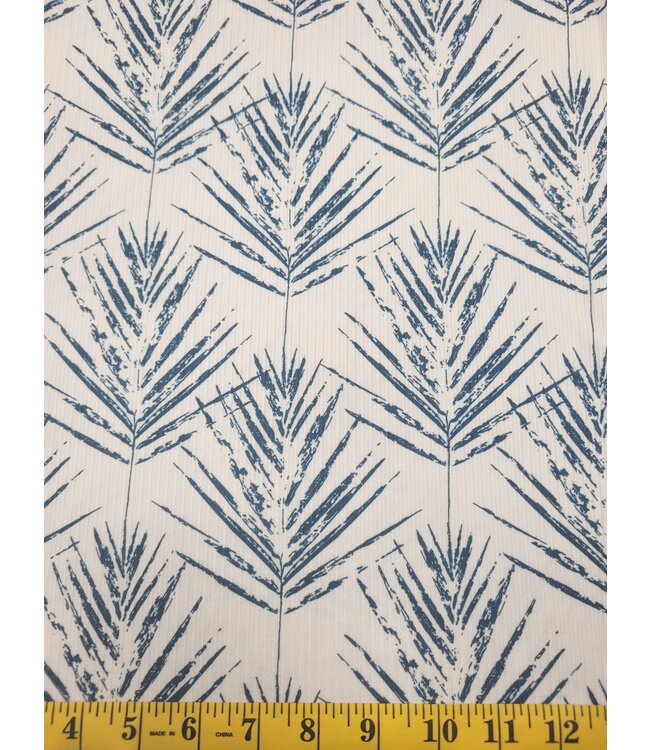 Yard of Rib  Knit,  Summer Palms 1 Fabric 1869