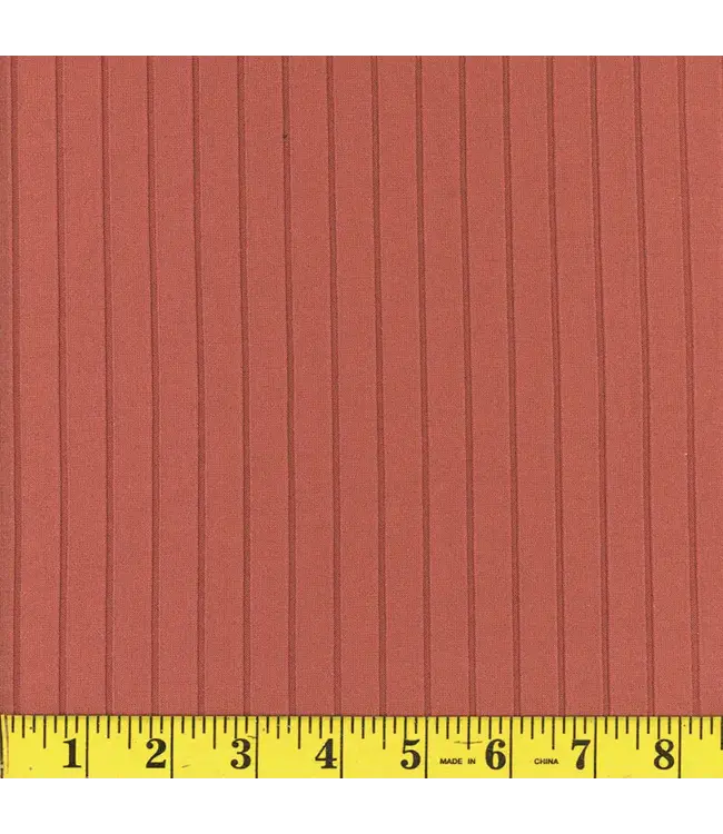 Mook Fabrics Yard of 16X4 Super Rib EK- Dusty Rust Fabric 132555