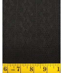 Family Treasures Wholesale Yard of Sweater Knit Jacquard Cable-Black Fabric FA12408