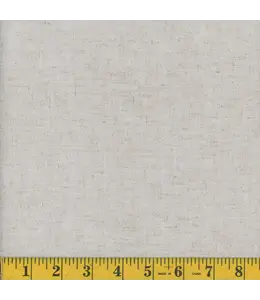 Mook Fabrics Yard of Heavy Linen NS, Solid-Silver Fabric 132491