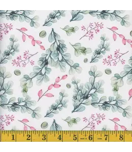 Mook Fabrics Yard of Dressy Twill, Mila-01 Emerald Fabric 133095