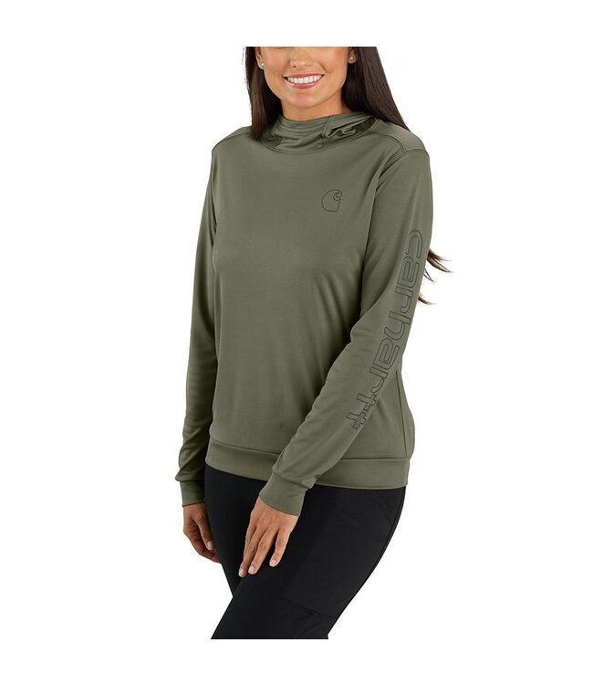 Carhartt Women's Force Sun Defender Lightweight Long-Sleeve Hooded Graphic T-Shirt 106236