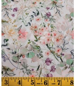 Alyssa May Design Yard of Single Brushed DTY-Floral Fabric FT202403247