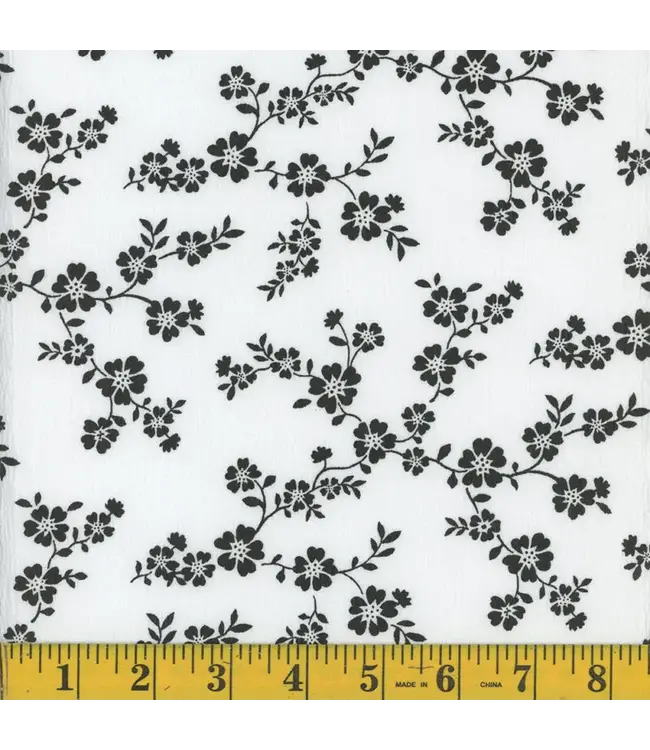 Mook Fabrics Yard of Wallis PRT- White Fabric 132787