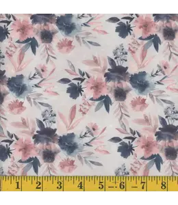 Mook Fabrics Yard of Swiss Dot NFD, Camellia-09 Rose Fabric 133411