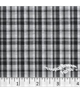 Tropical Breeze Fabrics Yard of Seersucker Plaid-Black Fabric 48830