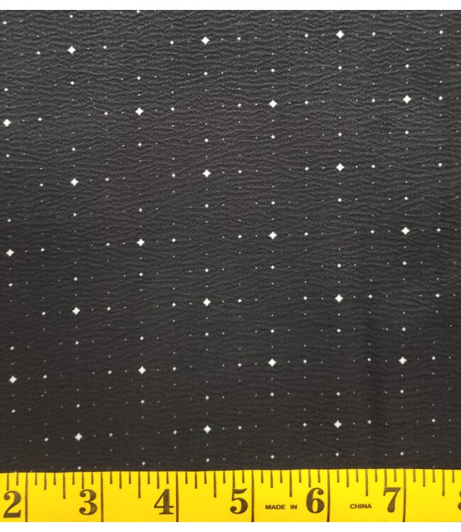 Yard of Almost Solid Black Chantilly Cream Fabric