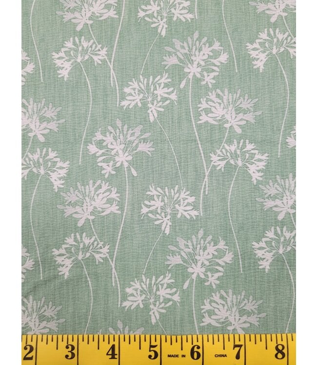 Yard of Mia Desert Sage Chantilly Cream Knit Fabric