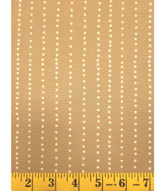 Yard of Dottie-Lynn Mocha Chantilly Cream Fabric