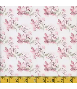 Mook Fabrics Yard of Dotted Dobby, Viorica-Blush Fabric 132807