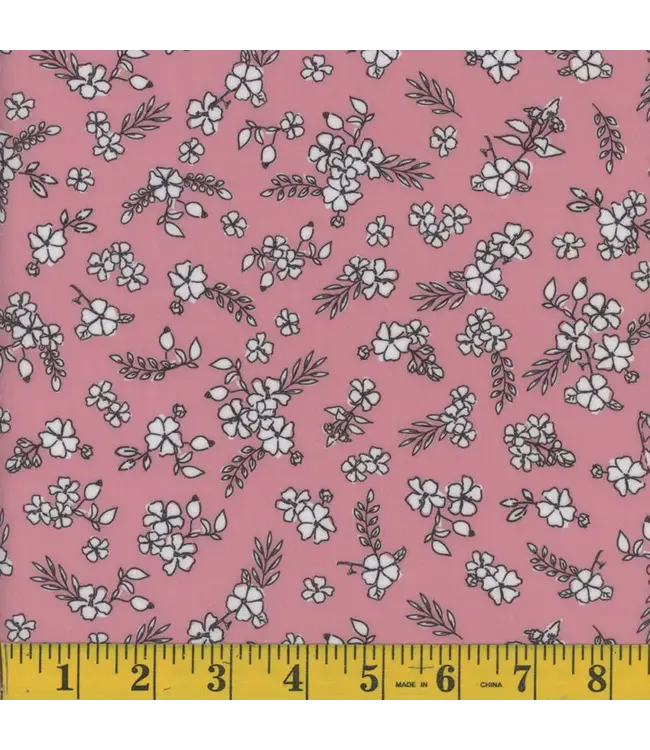 Mook Fabrics Yard of Dotted Dobby, Ariel-Rose Elegance Fabric 132224