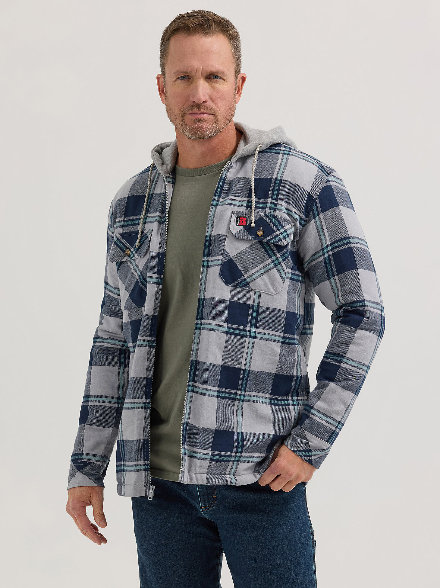 Wrangler Men s Riggs Workwear Hooded Flannel Work Jacket Traditions Clothing Gift Shop