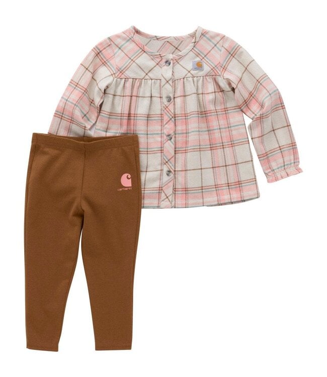 Carhartt Girl's Infant Flannel Top and Legging Set CG9908