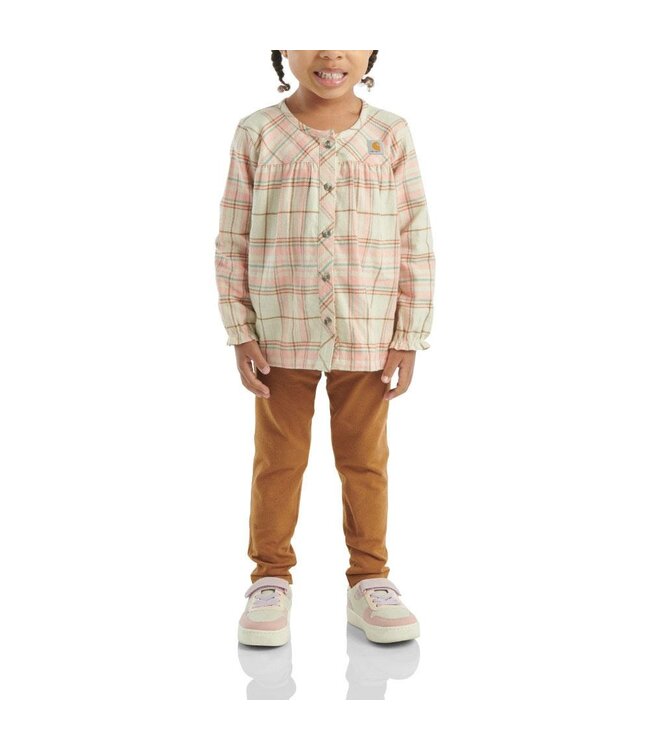 Carhartt Girl's Toddler Flannel Top and Legging Set CG9909