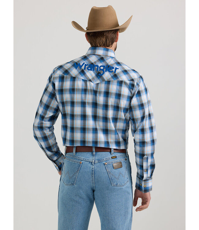 Wrangler Men's Logo Long-Sleeve Western Shirt 112352383