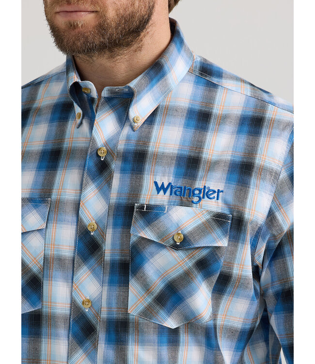 Wrangler Men's Logo Long-Sleeve Western Shirt 112352383