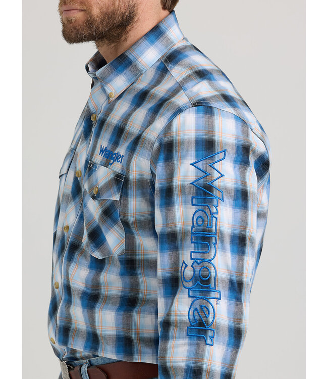 Wrangler Men's Logo Long-Sleeve Western Shirt 112352383