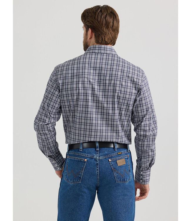 Wrangler Men's Wrinkle Resist Long-Sleeve Western Snap Plaid Shirt 112351594