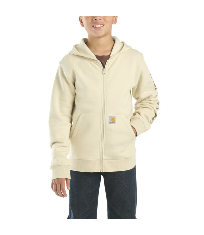 Carhartt Boy's Long-Sleeve Full Zip Logo Sweatshirt CP8675