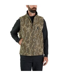 Carhartt Men's Rugged Flex Duck Loose Fit Sherpa-Lined Camo Mock-Neck Vest 106099