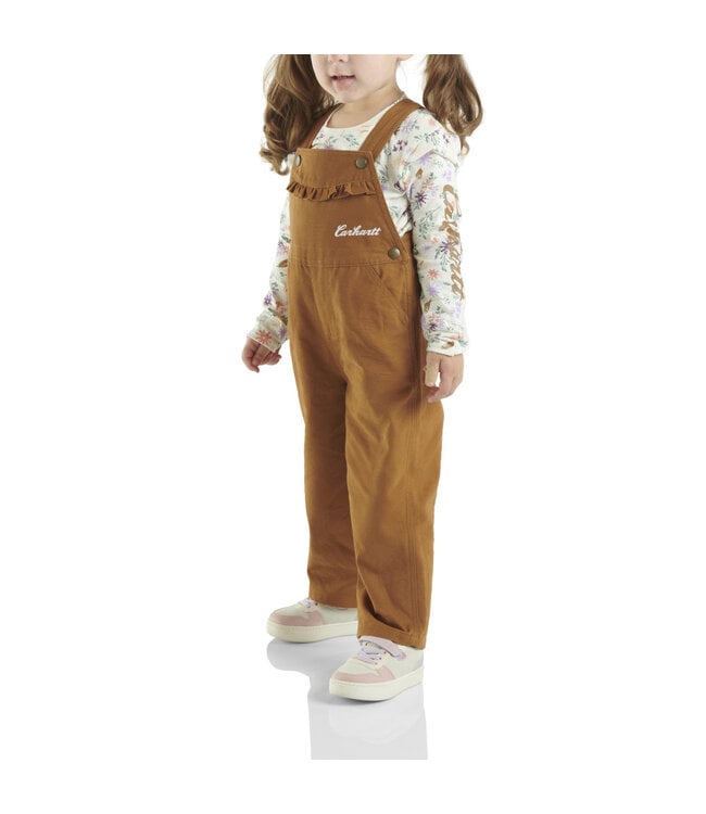 Carhartt Girl's Toddler Long-Sleeve T-Shirt and Canvas Overall Set CG9900