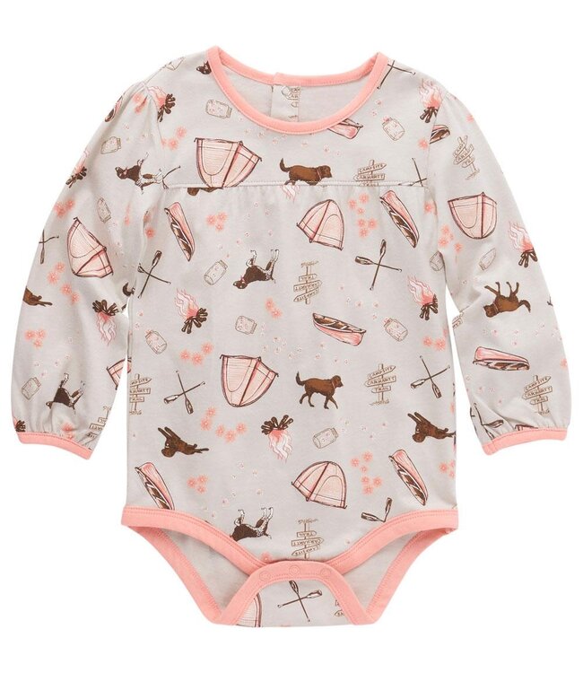 Carhartt Girl's Infant Long-Sleeve Camping Bodysuit CA7090