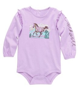 Carhartt Girl's Infant Long-Sleeve Horse Bodysuit CA7077