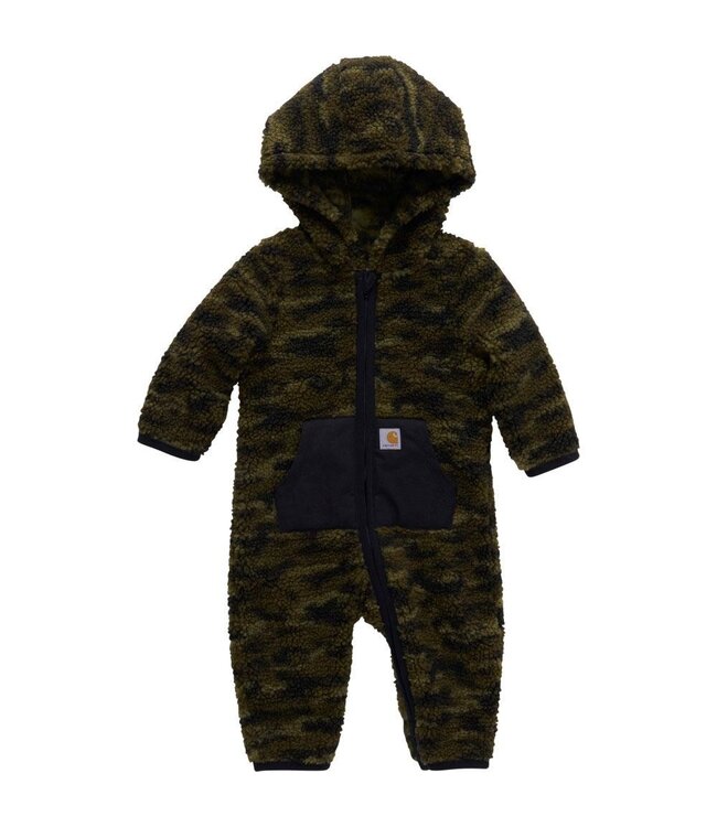 Carhartt Boy's Infant Long-Sleeve Zip-Front Camo Printed Sherpa Coverall