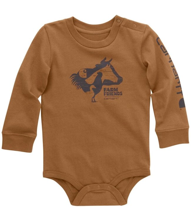 Carhartt Boy's Infant Long-Sleeve Farm Animal Bodysuit CA6566