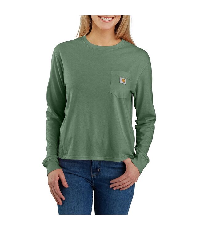 Carhartt Women's Loose Fit Lightweight Long-Sleeve Crewneck Pocket T-Shirt 106121