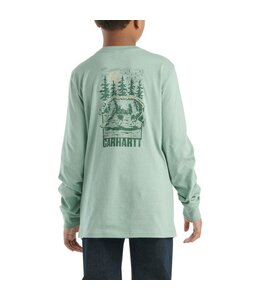 Carhartt Boy's Long-Sleeve Bear Graphic Pocket T-Shirt CA6611