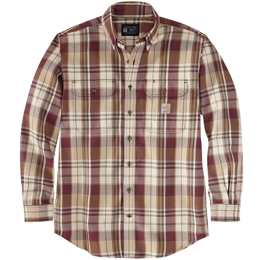 Carhartt Men's FR Long-Sleeve Plaid Shirt - Traditions Clothing