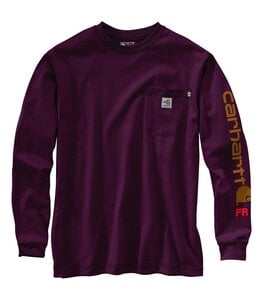 Carhartt Men's Flame-Resistant Force  Loose-Fit Midweight Long-Sleeve Logo Graphic T-Shirt