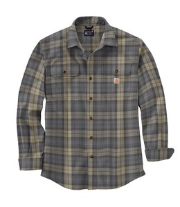 Carhartt Men's Loose Fit Heavyweight Flannel Long-Sleeve Plaid Shirt 106356