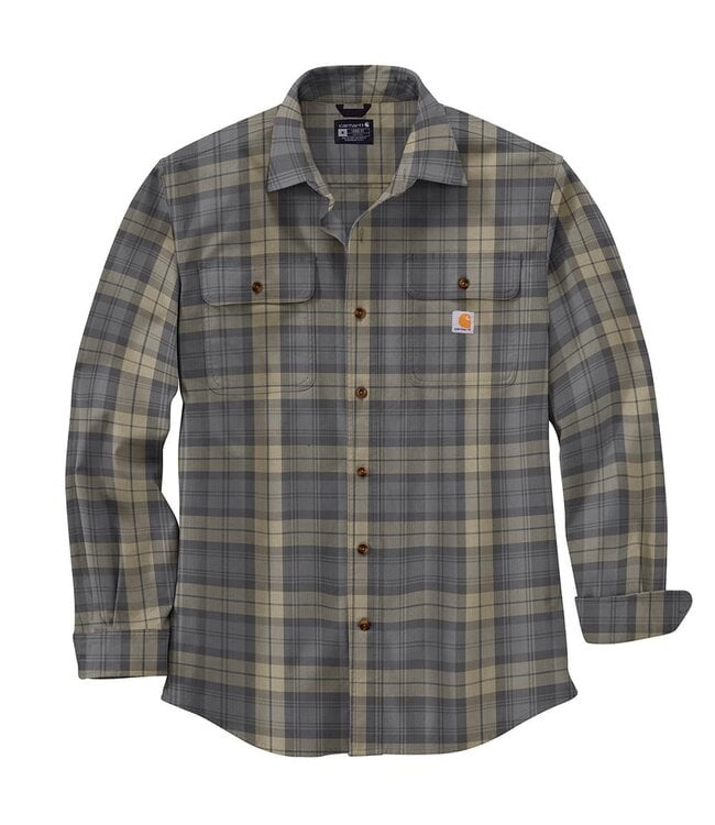 Carhartt Men's Loose Fit Heavyweight Flannel Long-Sleeve Plaid Shirt 106356